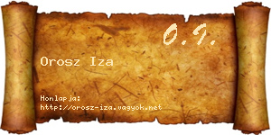 Orosz Iza névjegykártya