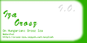 iza orosz business card